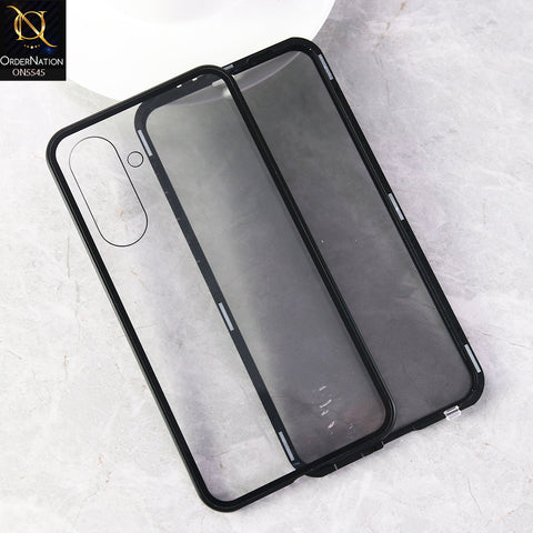 Samsung Galaxy A56 Cover - Black - Luxury HQ Privacy Magnetic Matel Frame Dual Side Tempered Glass Case