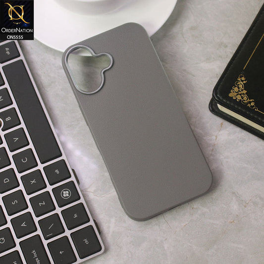 iPhone 17 Cover - Gray - New Premium Soft Case With  Metal Camera Ring