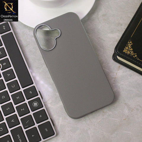 iPhone 17 Cover - Gray - New Premium Soft Case With  Metal Camera Ring