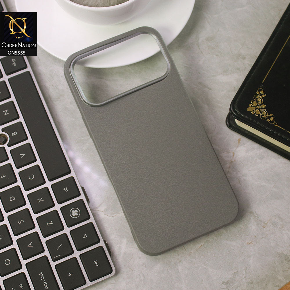 iPhone 17 Pro Max Cover - Gray - New Premium Soft Case With  Metal Camera Ring