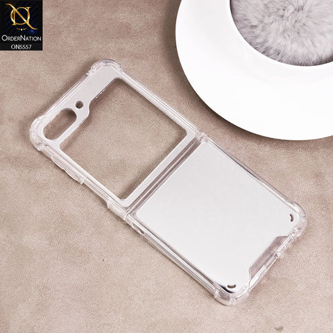 Samsung Galaxy Z Flip 5 5G Cover - Silver - Elegant Ultra Thin Mirror Shockproof Mirror Case