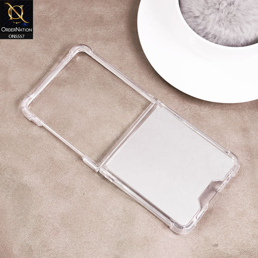 Samsung Galaxy Z Flip 7 Cover - Silver - Elegant Ultra Thin Mirror Shockproof Mirror Case