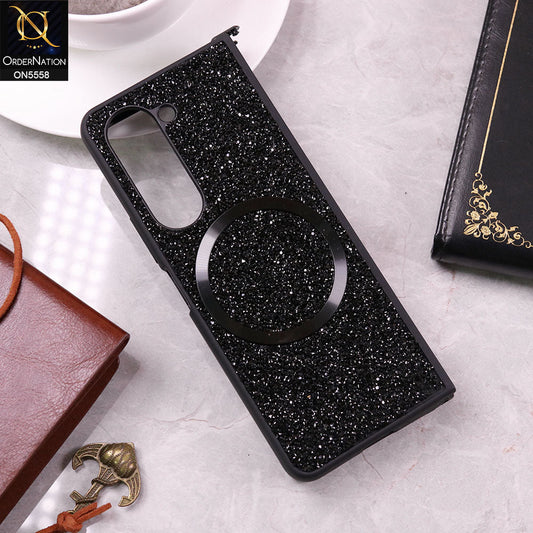 Samsung Galaxy Z Fold 6 5G Cover - Black - New High Quality Soft Shinny Glitter Case With Magsafe Design