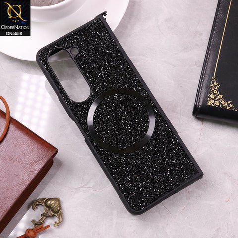 Samsung Galaxy Z Fold 6 5G Cover - Black - New High Quality Soft Shinny Glitter Case With Magsafe Design