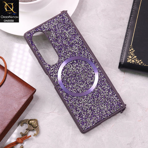 Samsung Galaxy Z Fold 6 5G Cover - Purple - New High Quality Soft Shinny Glitter Case With Magsafe Design
