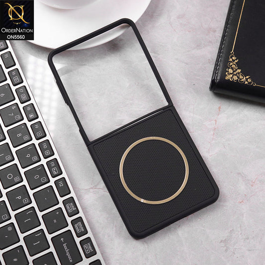 Samsung Galaxy Z Flip 7 Cover - Black - New Tpu Soft Textured Case With MagSafe Design