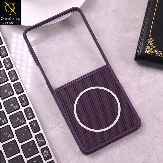Samsung Galaxy Z Flip 7 Cover - Purple - New Tpu Soft Textured Case With MagSafe Design
