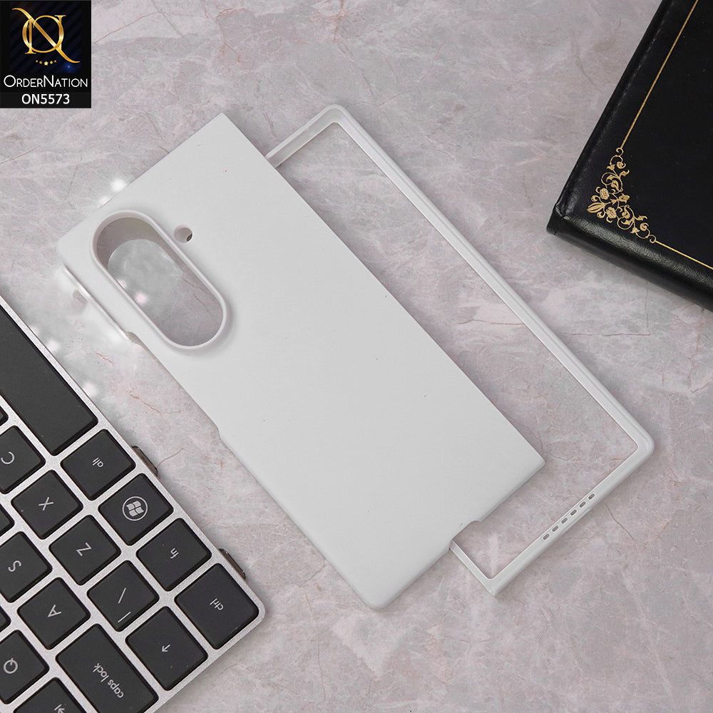 Samsung Galaxy Z Fold 7 Cover - White - J-case Premium Matte Shell Case
