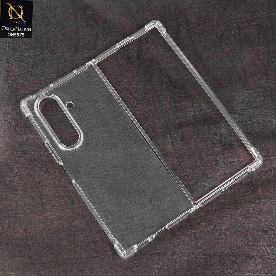 Samsung Galaxy Z Fold 7 Cover - Transparent - J-case Premium Soft TPU Case