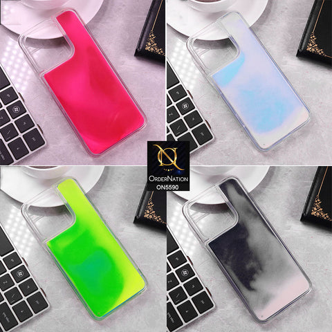 iPhone 15 Pro Max Cover - Blue -  New Liquid Moving Powder Tpu Soft Case