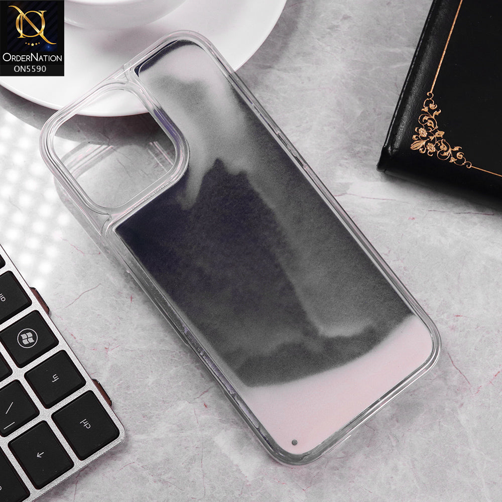iPhone 15 Pro Max Cover - Black -  New Liquid Moving Powder Tpu Soft Case
