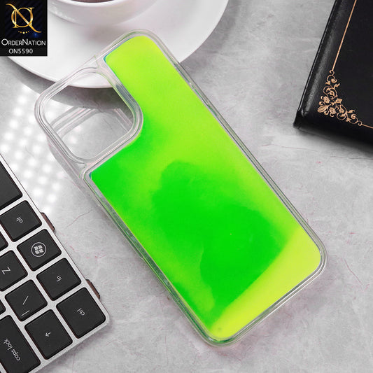 iPhone 15 Pro Max Cover - Green -  New Liquid Moving Powder Tpu Soft Case
