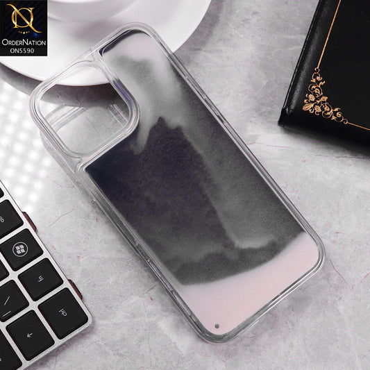 iPhone 16 Pro Max Cover - Black -  New Liquid Moving Powder Tpu Soft Case