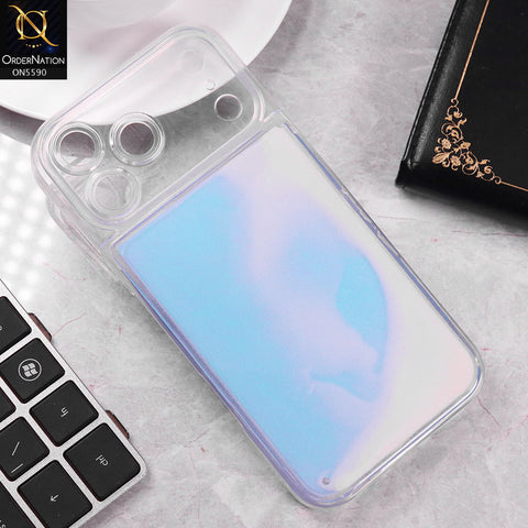 iPhone 17 Pro Max Cover - Blue -  New Liquid Moving Powder Tpu Soft Case