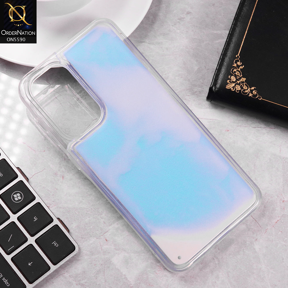 Samsung Galaxy A56 Cover - Blue -  New Liquid Moving Powder Tpu Soft Case