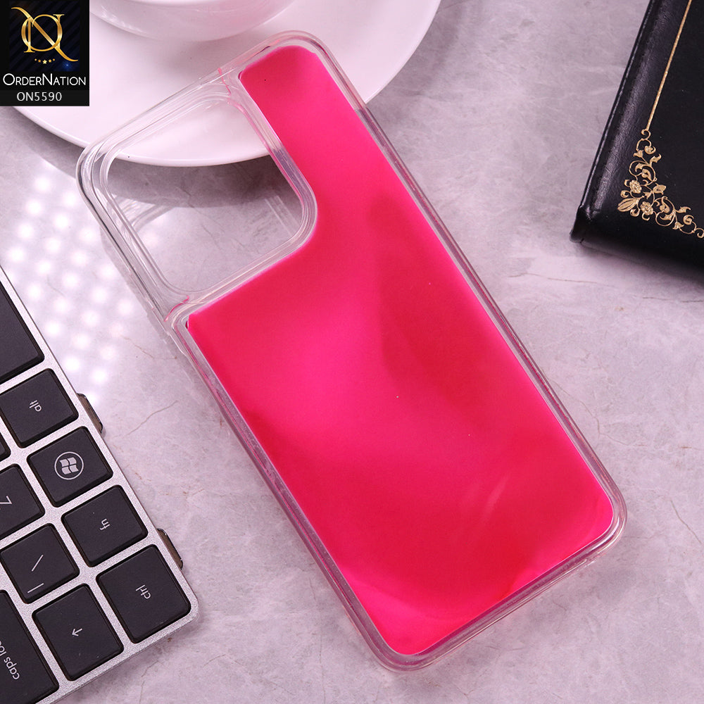 Infinix Hot 40i Cover - Dark Pink -  New Liquid Moving Powder Tpu Soft Case