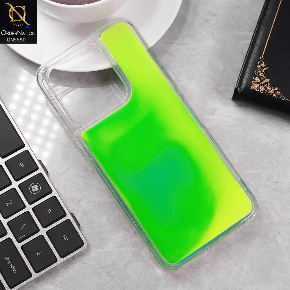Tecno Spark 20 Cover - Green -  New Liquid Moving Powder Tpu Soft Case