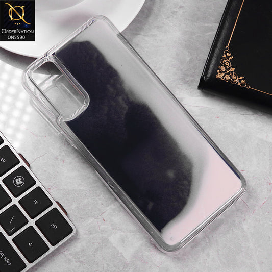 Vivo Y20 Cover - Black -  New Liquid Moving Powder Tpu Soft Case