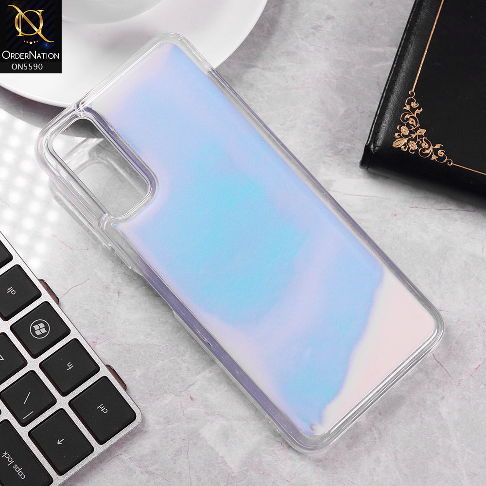 Vivo Y11s Cover - Blue -  New Liquid Moving Powder Tpu Soft Case