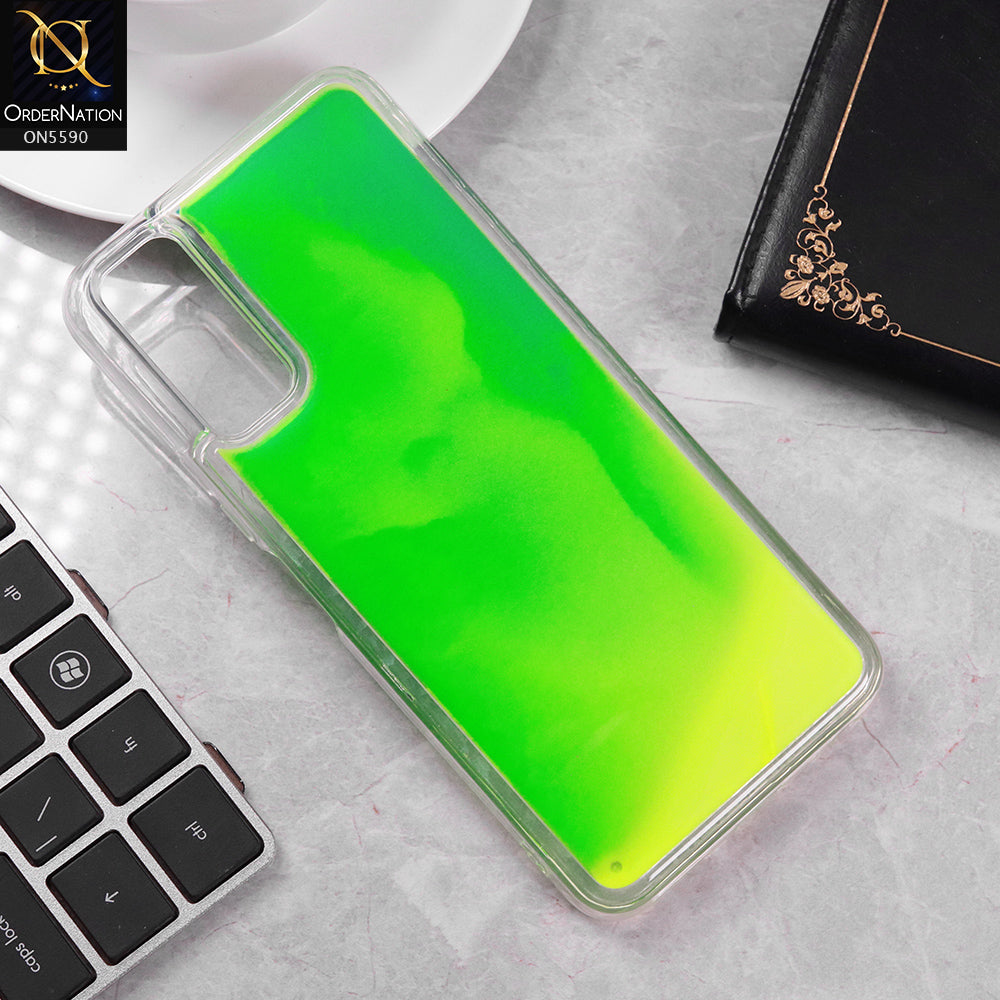 Vivo Y20 Cover - Green -  New Liquid Moving Powder Tpu Soft Case