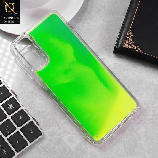 Vivo Y20 Cover - Green -  New Liquid Moving Powder Tpu Soft Case