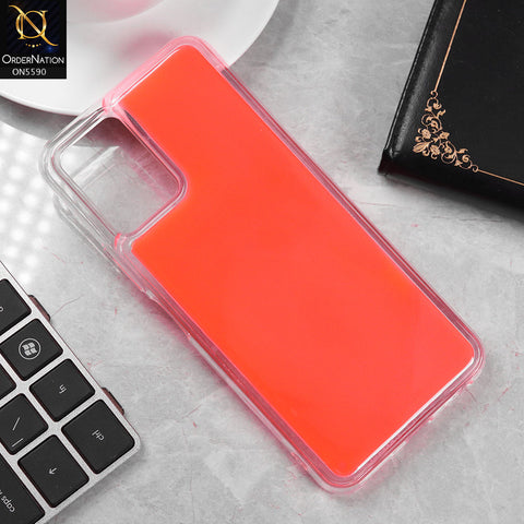 Vivo Y51 (2020 December) Cover - Orange -  New Liquid Moving Powder Tpu Soft Case
