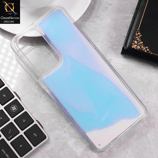 Vivo Y04 Cover - Blue -  New Liquid Moving Powder Tpu Soft Case