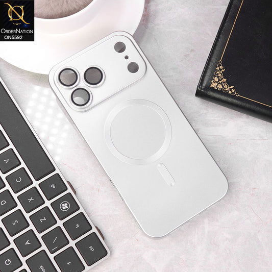 iPhone 17 Pro Cover - Silver -  New High Quality Tpu Soft Sillicon Case With Camera Protection