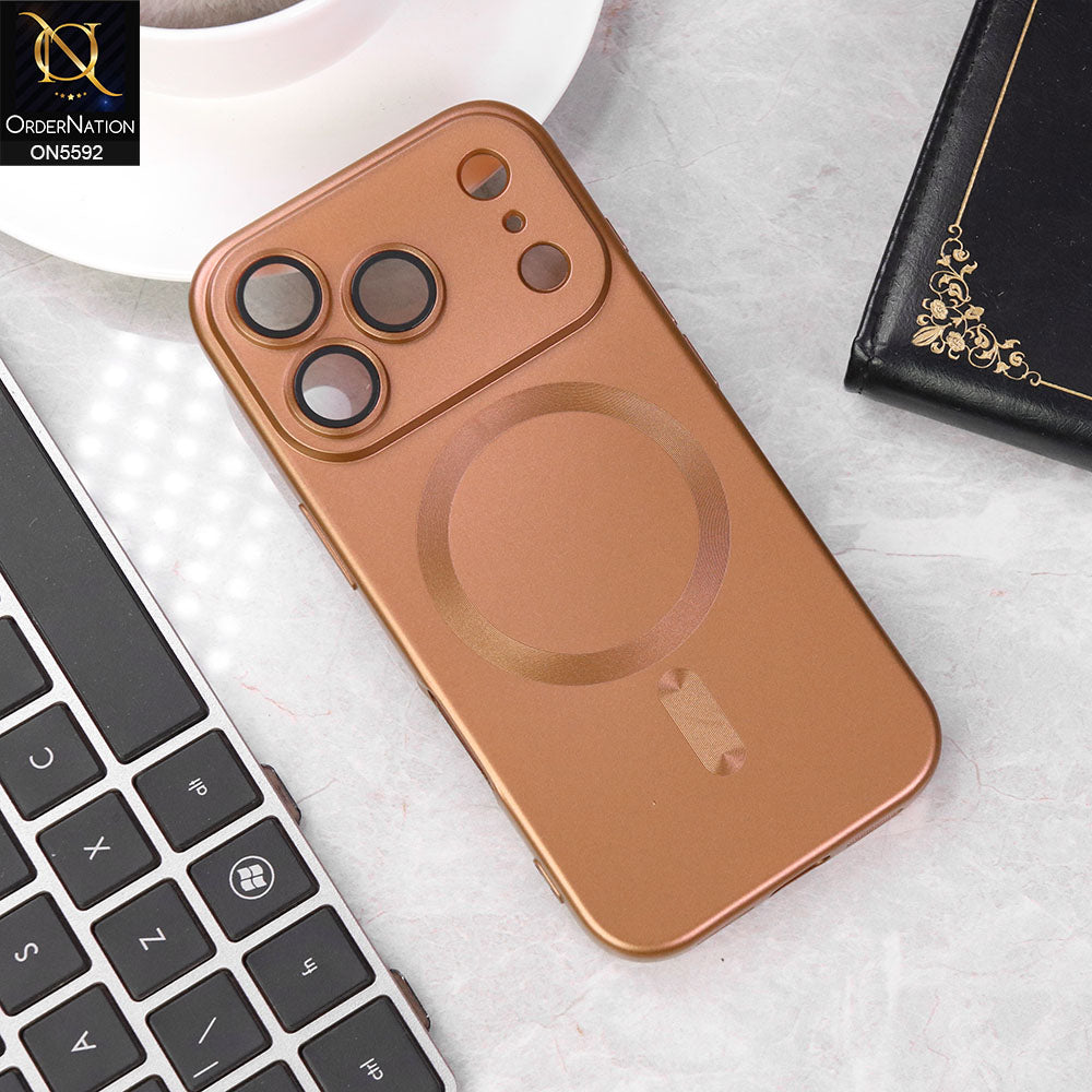 iPhone 17 Pro Max Cover - Golden -  New High Quality Tpu Soft Sillicon Case With Camera Protection