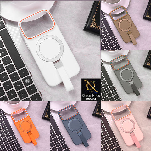 iPhone 17 Pro  Cover - Black -  Trendy Magsafe Magnetic Kickstand Holder With Silicon Grip Protective Hard Shell Case