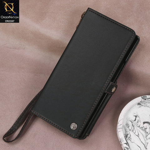 Samsung Galaxy Z Fold 6 5G Cover - Black -  CaseMe Premium Wallet Case with RFID Blocking & Kickstand Black