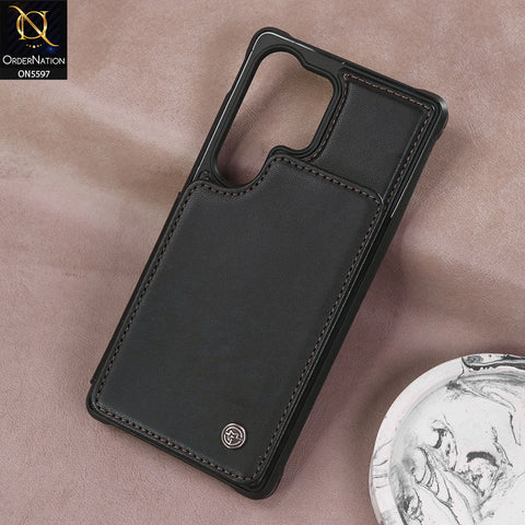 Samsung Galaxy S25 Ultra Cover - Black -  CaseMe Premium Wallet Case with RFID Blocking & Kickstand Black