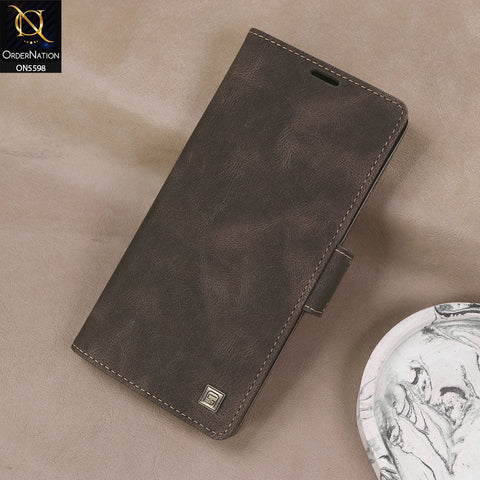 Samsung Galaxy Z Fold 6 5G Cover - Brown -  AutSpace Soft Slim Folio Flip PU Leather RFID Blocking Wallet Case with 2 Cards Slot