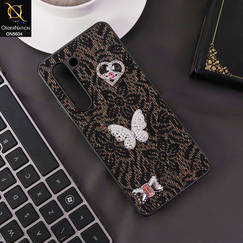 Oppo A5 Pro 4G Cover - Black -  Elegant Fancy 3D Rhinestomes Thin Protective Soft Borders Case