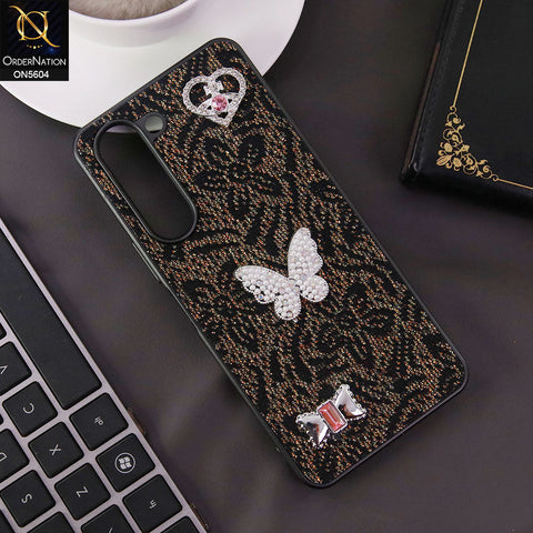 Vivo Y29s Cover - Black -  Elegant Fancy 3D Rhinestomes Thin Protective Soft Borders Case