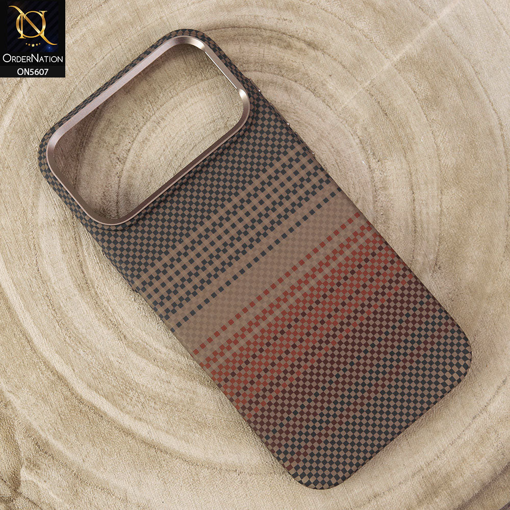 iPhone 17 Pro Max Cover - Design1 -  Premium DFashionDesign Carbon Fiber Texture Ultra Thin Shell Case With Metal Camera Ring Borders