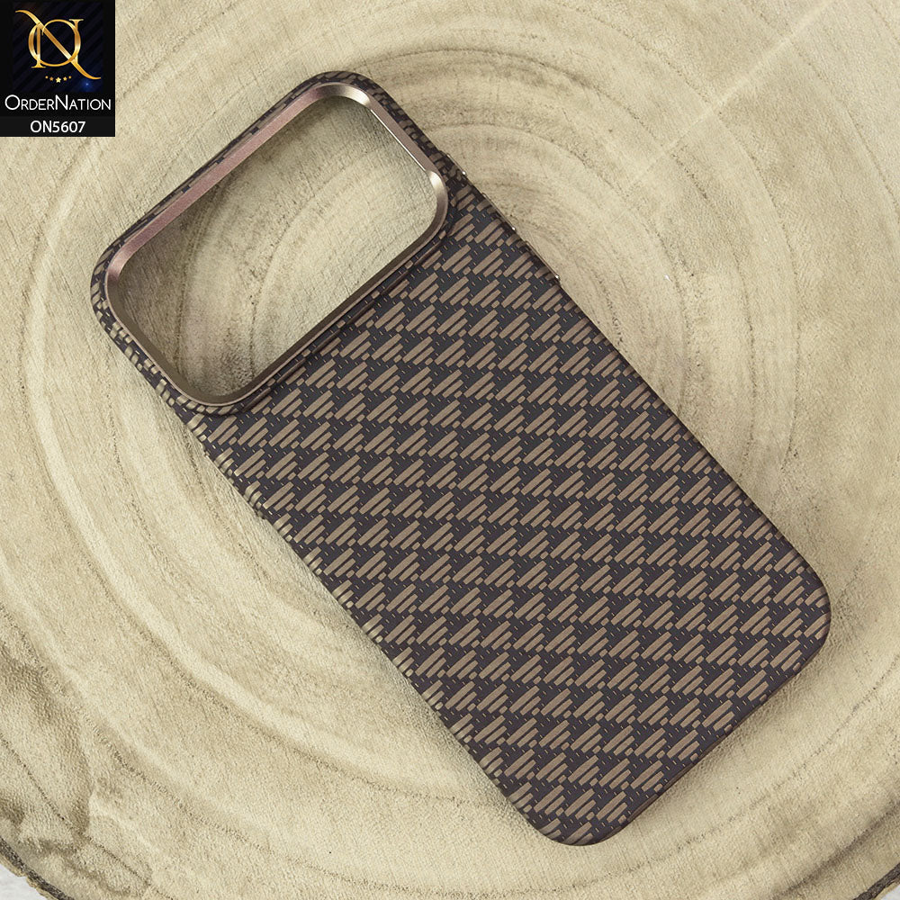 iPhone 17 Pro Max Cover - Design2 -  Premium DFashionDesign Carbon Fiber Texture Ultra Thin Shell Case With Metal Camera Ring Borders
