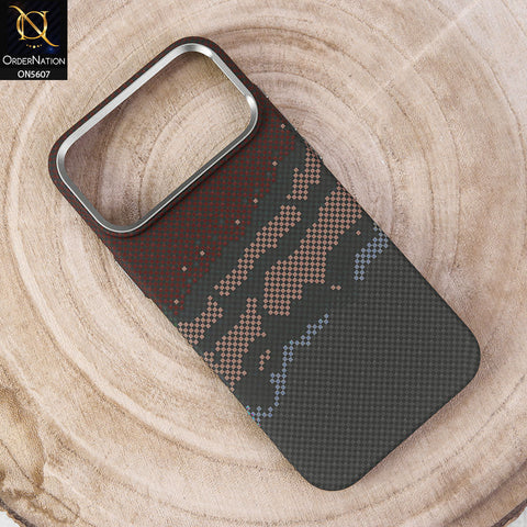 iPhone 17 Pro Max Cover - Design3 -  Premium DFashionDesign Carbon Fiber Texture Ultra Thin Shell Case With Metal Camera Ring Borders