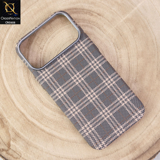 iPhone 17 Pro Max Cover - Design6 -   Premium Piblue Carbon Fiber Texture Ultra Thin Shell Case With Metal Camera Ring Borders