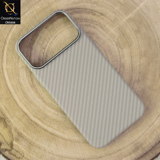 iPhone 17 Pro Max Cover - Design8 -   Premium Piblue Carbon Fiber Texture Ultra Thin Shell Case With Metal Camera Ring Borders