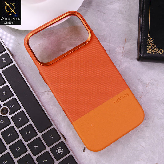 iPhone 17 Pro Max Cover - Design4 -  New Henks Premium Carbon Fiber Texture Case With Metal Camera Ring