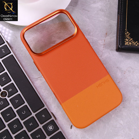 iPhone 17 Pro Max Cover - Design4 -  New Henks Premium Carbon Fiber Texture Case With Metal Camera Ring