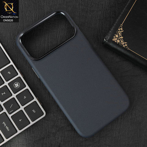 iPhone 17 Pro Max Cover - Blue -New Henks Premium Quality Vegan Leather Hazel Series Case With Metal Camera Ring