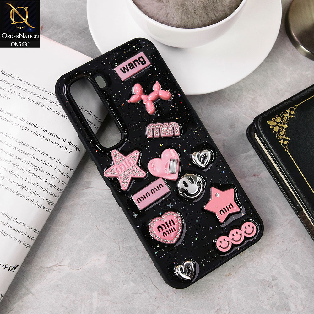 Infinix Hot 60 Pro  Cover - Design 1 - 3D Cartoon Pink Love Heart Little Star Glossy Surface Case