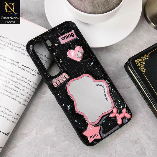 Infinix Hot 60 Pro  Cover - Design 2 - 3D Cartoon Pink Love Heart Little Star Glossy Surface Case