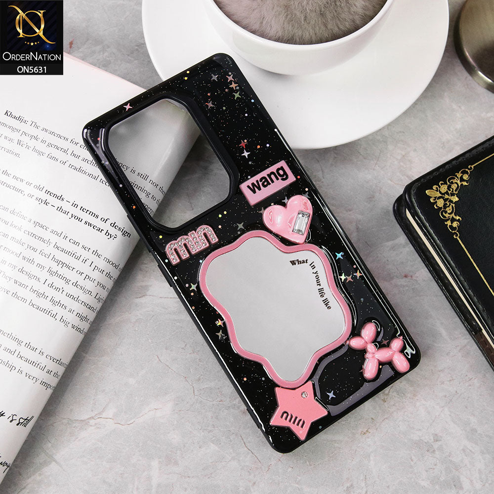 Infinix Note 50 4G  Cover - Design 2 - 3D Cartoon Pink Love Heart Little Star Glossy Surface Case
