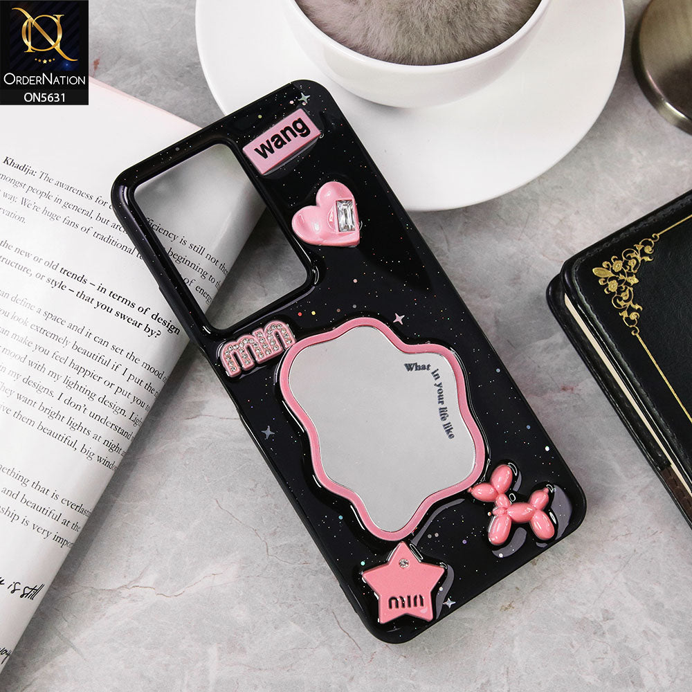 Realme C71  Cover - Design 2 - 3D Cartoon Pink Love Heart Little Star Glossy Surface Case