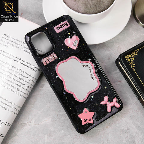 Samsung Galaxy A06  Cover - Design 2 - 3D Cartoon Pink Love Heart Little Star Glossy Surface Case