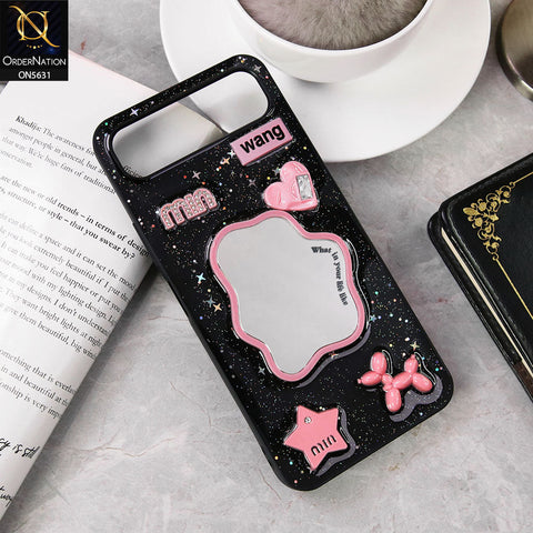 Infinix Smart 10 Plus  Cover - Design 2 - 3D Cartoon Pink Love Heart Little Star Glossy Surface Case