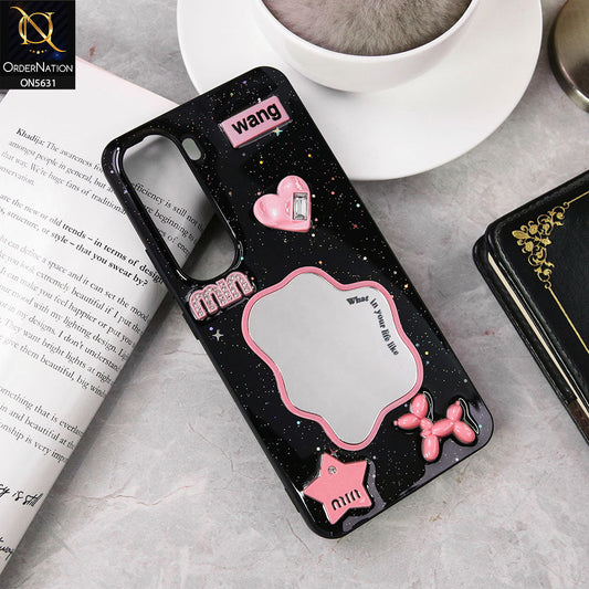 Vivo Y400  Cover - Design 2 - 3D Cartoon Pink Love Heart Little Star Glossy Surface Case
